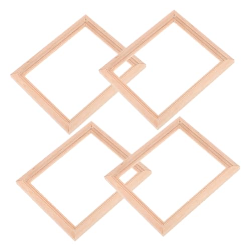BCOATH 4 Stück Puppenhaus Miniatur Holz Möbel Handgefertigte Holzrahmen und Aufbewahrungsschrank Dekoratives DIY Puppenhaus Zubehör für Sammler und Mini Deko BCOATH 4 Stück Puppenhaus Miniatur Holz Möbel Handgefertigte Holzrahmen und Aufbewahrungsschrank Dekoratives DIY Puppenhaus Zubehör für Sammler und Mini Deko von BCOATH