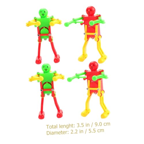 BCOATH 4 Stück Teiliges Aufziehroboter Sichere Mechanische Wind up Roboter mit Tanzfunktion Handlich und Farblich Sortiert Fördert Koordination und Fantasie Zufällige Zufällige Farbe von BCOATH