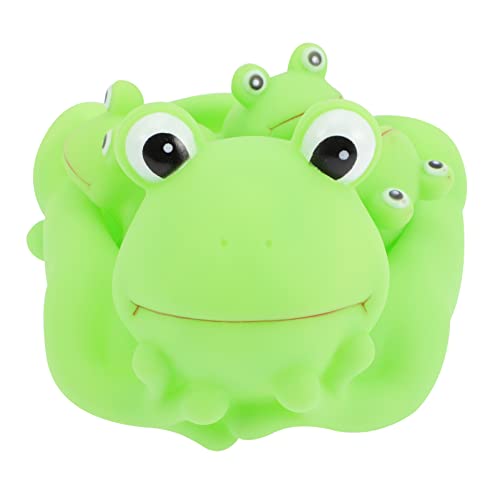 BCOATH 4 Stück Teiliges Badespielzeug Set Süße Frosch Wasserspielzeuge für Badewannen und Poolspielzeug Sicher und Leise für Stundenlangen Badespaß von BCOATH