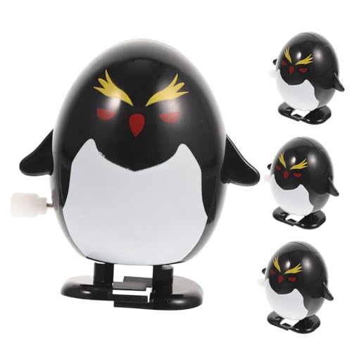 BCOATH 4 Stück Teiliges Lustige Aufziehspielzeuge mit Niedlichen Pinguin Motiven Sichere Kunststoffausführung Wiederverwendbar als Partygeschenk für Kreative Weihnachtsdekoration von BCOATH