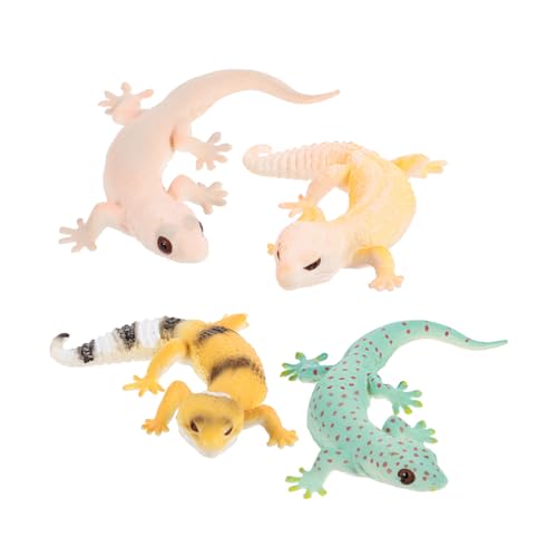 BCOATH 4 Stück Teiliges Mini Gecko Tierfiguren Realistische Kleine Echsen Modelle Glatte Oberfläche Pädagogisches für Kreative Tierdekoration für Zuhause und Garten BCOATH 4 Stück Teiliges Mini Gecko Tierfiguren Realistische Kleine Echsen Modelle Glatte Oberfläche Pädagogisches für Kreative Tierdekoration für Zuhause und Garten von BCOATH