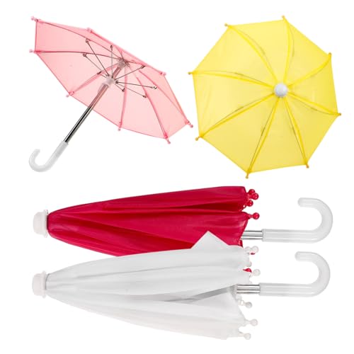 BCOATH 4 Stück Teiliges Miniatur Regenschirm Puppenhaus Detailreich Gestaltete Puppendeko Vielseitiges Spielzubehör Farbenfrohe Puppenaccessoires für Mädchen BCOATH 4 Stück Teiliges Miniatur Regenschirm Puppenhaus Detailreich Gestaltete Puppendeko Vielseitiges Spielzubehör Farbenfrohe Puppenaccessoires für Mädchen von BCOATH