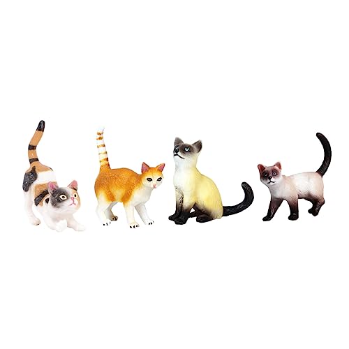 BCOATH 4 Stück Teiliges Realistisches Katzenmodell aus Kunststoff Detailgetreues Tierfiguren für Sammelobjekt und Dekoration Sicheres und Katzenspielzeug BCOATH 4 Stück Teiliges Realistisches Katzenmodell aus Kunststoff Detailgetreues Tierfiguren für Sammelobjekt und Dekoration Sicheres und Katzenspielzeug von BCOATH