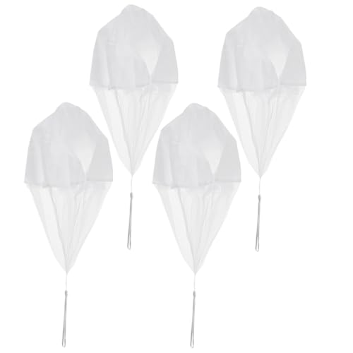 BCOATH 4 Stück Teiliges Wurf Fallschirm Langlebig und Detailgetreu mit Weißer Aufhängeschnur für Outdoor Spiele Geschicklichkeit und Kreativität von BCOATH