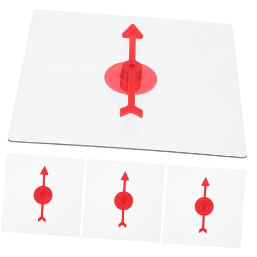 BCOATH 4 Stück Transparentes Mathe Spiel mit drehbarem Zeiger Langlebig und Stabil Leicht Transportierbar für Unterricht Partyspiele und DIY Spielgestaltung von BCOATH