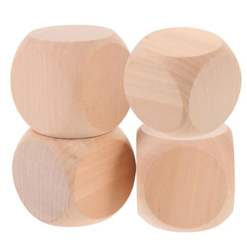 BCOATH 4 Stück Unlackierte Holz Würfel DIY Bastelwürfel für Spiele Partys Kreative Projekte Blanko Holzwürfel für Zahlenspiele und Alphabet Würfel BCOATH 4 Stück Unlackierte Holz Würfel DIY Bastelwürfel für Spiele Partys Kreative Projekte Blanko Holzwürfel für Zahlenspiele und Alphabet Würfel von BCOATH