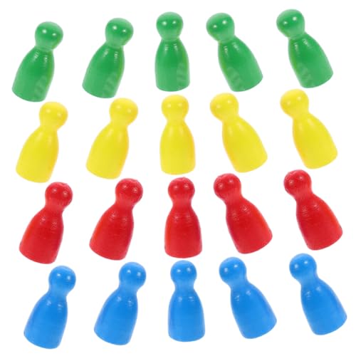 BCOATH 40 Stück Teiliges Holz Spielfiguren Kleine Leichte Schachfiguren in Farben Rot Gelb Blau Grün für Brettspiele Unterhaltung und Denkspiele Zuhause Party BCOATH 40 Stück Teiliges Holz Spielfiguren Kleine Leichte Schachfiguren in Farben Rot Gelb Blau Grün für Brettspiele Unterhaltung und Denkspiele Zuhause Party von BCOATH