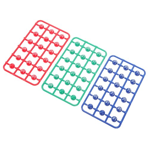 BCOATH 49 Stück Teiliges Bingo Spiel Kugelset Mehrfarbige Nummerierte Kugeln Robuste mit Klaren Zahlen Kompakte Partyspiel Zubehör für Tombola und Raffle Aktivitäten von BCOATH