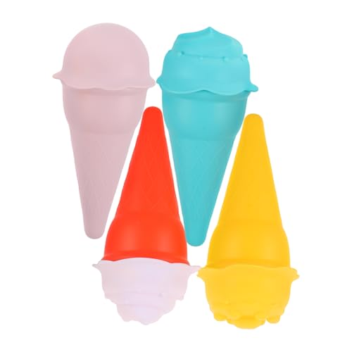 BCOATH 4pcs Kids Beach Toys Plastik Eiszapfen Strand Spielzeug Kinder Sand Schimmel Meer Spiel Spielzeug Für Outdoor Strandspielzeug von BCOATH