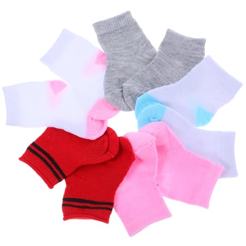 BCOATH 5 Paar Puppensocken: Puppenzubehör für Mädchen – mehrfarbige 18-Zoll-Babydoll-Kleidung, Actionfigur-Zubehör zum Anziehen und Spielen BCOATH 5 Paar Puppensocken: Puppenzubehör für Mädchen – mehrfarbige 18-Zoll-Babydoll-Kleidung, Actionfigur-Zubehör zum Anziehen und Spielen von BCOATH