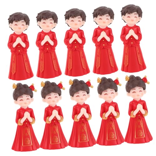 BCOATH 5 Paare Miniatur Chinesisches Brautpaar Figurines Traditionelle Hochzeitstorten-deko Micro Landscape DIY Hochzeitsdekor Braut Bräutigam Statue für Asiatische Feierlichkeiten BCOATH 5 Paare Miniatur Chinesisches Brautpaar Figurines Traditionelle Hochzeitstorten-deko Micro Landscape DIY Hochzeitsdekor Braut Bräutigam Statue für Asiatische Feierlichkeiten von BCOATH