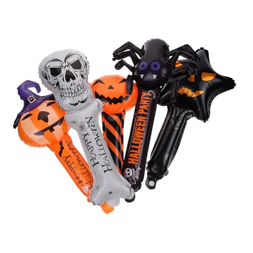 BCOATH 5 Stück Aluminiumfolie Halloween Luftballons Aluminiumfolie Ballonstab Spukhaus Luftballons von BCOATH