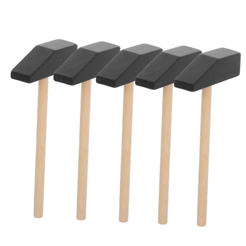 BCOATH 5 Stück Mini Sicherheitshammer Kleinkindspielzeug Holzhammer Mini Holzhämmer Mallet Requisite Kleinkindhammer Kleiner Hammer Holzhammer Kleiner von BCOATH