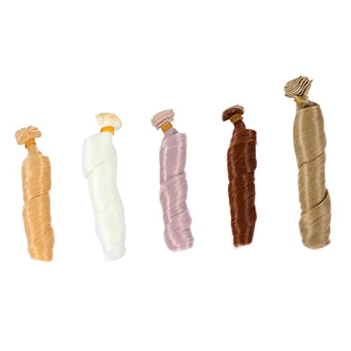 BCOATH 5 Stück Teiliges Hochtemperaturbeständig Realistisches Puppenhaar für DIY Bastelbedarf zum Reparieren und Gestalten von Puppen für Detailgetreue Puppenfrisuren BCOATH 5 Stück Teiliges Hochtemperaturbeständig Realistisches Puppenhaar für DIY Bastelbedarf zum Reparieren und Gestalten von Puppen für Detailgetreue Puppenfrisuren von BCOATH