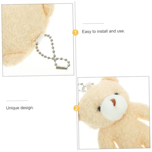 BCOATH 5 Stück Teiliges Mini Bären Anhänger Niedlicher Plüsch Schlüsselanhänger Handgefertigter Kuschelbär Dekor Tragbar für Taschen Rucksack Handy DIY Accessoire von BCOATH