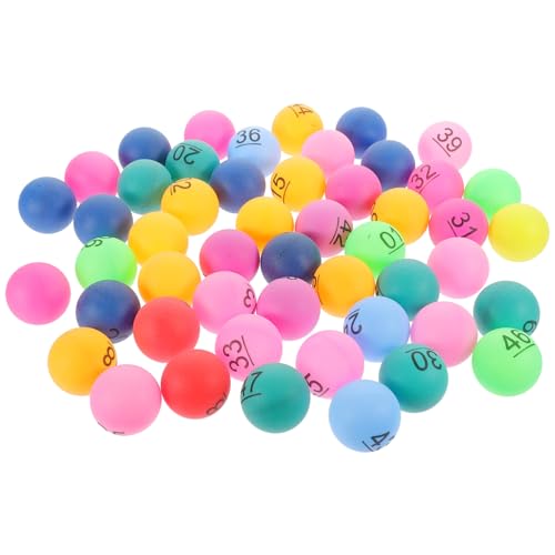 BCOATH 50 Stück Nummerierte Party bälle aus Robustem Kunststoff Widerstandsfähig und Leicht Lesbar für Tombola Raffles und Spielveranstaltungen von BCOATH