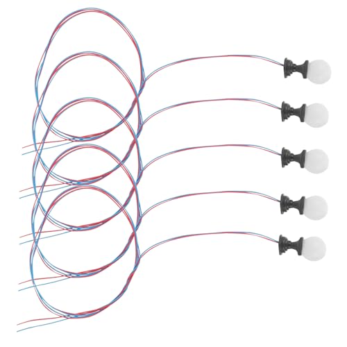 BCOATH 5St Architekturmodell-Rasenlampe Mini-Straßenpost Laternenpfahl für den Miniatur-Rasenlampe Sandtisch-Rasenlampendekor Sandkasten Dekorationen Szenenbeleuchtung schmücken Abs von BCOATH