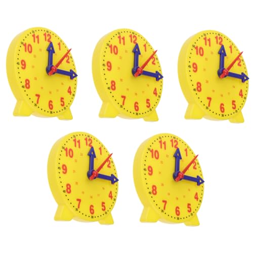BCOATH 5er Set Lernuhr Modelle Für Zeit Lernen Mit Analogen Uhren Pädagogisches Zur Zeitverständnis Ideales Early Learning Toy Für Vorschulkinder von BCOATH