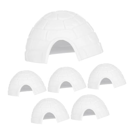 BCOATH 6 Stück Kleine Igloo Figuren Teiliges Dekorative Miniatur Igloo Modelle für Schreibtisch und Garten für Kreative Deko und Lernspielzeug BCOATH 6 Stück Kleine Igloo Figuren Teiliges Dekorative Miniatur Igloo Modelle für Schreibtisch und Garten für Kreative Deko und Lernspielzeug von BCOATH