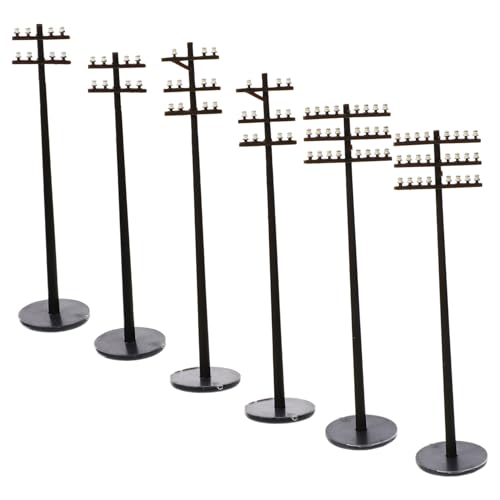 BCOATH 6 Stück Maßstab Langlebiges Material Micro landschafts Dekoration für Sandtisch Modelleisenbahn Zubehör Geeignet für Diorama und Bastelprojekte von BCOATH