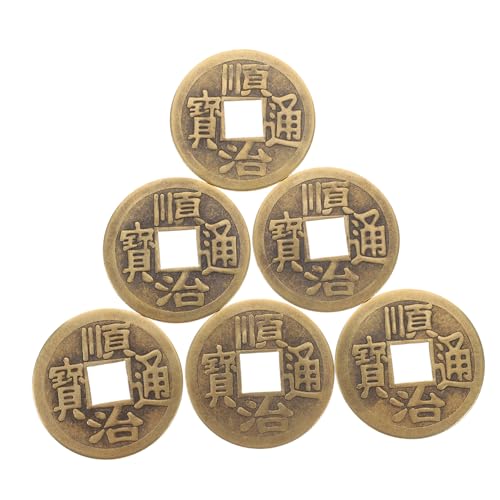 BCOATH 6 Stück Messing Münzen Chinesische Glücksmünzen für Feng Shui DIY Basteln Chinesischer Knoten Zubehör Robuste Kupfermünzen für Dekoration und Handwerksprojekte BCOATH 6 Stück Messing Münzen Chinesische Glücksmünzen für Feng Shui DIY Basteln Chinesischer Knoten Zubehör Robuste Kupfermünzen für Dekoration und Handwerksprojekte von BCOATH