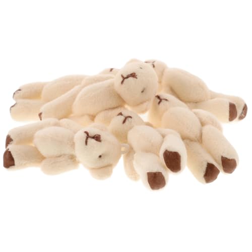 BCOATH 6 Stück Mini Plüschbär Weiche Kuscheltiere mit Gelenken Niedliche Shower Spielzeugbären Kreative Anziehpuppen Sichere Stofftier Deko für Kinderzimmer und Partys von BCOATH