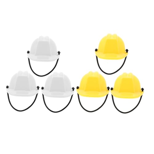 BCOATH 6 Stück Mini Sicherheitshelme aus Kunststoff Detailgetreue Bauhelm modelle in Weiß und Gelb Kompakt und Vielseitig als Puppendeko und Outdoor accessoire für Sammler BCOATH 6 Stück Mini Sicherheitshelme aus Kunststoff Detailgetreue Bauhelm modelle in Weiß und Gelb Kompakt und Vielseitig als Puppendeko und Outdoor accessoire für Sammler von BCOATH