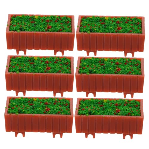 BCOATH 6 Stück Miniatur-puppenhaus-Blumen: Miniatur-blumenbeet, Garten-pflanzgefäß, Mini-fensterkasten, Puppenhaus-Pflanzen, Feengarten-zubehör BCOATH 6 Stück Miniatur-puppenhaus-Blumen: Miniatur-blumenbeet, Garten-pflanzgefäß, Mini-fensterkasten, Puppenhaus-Pflanzen, Feengarten-zubehör von BCOATH