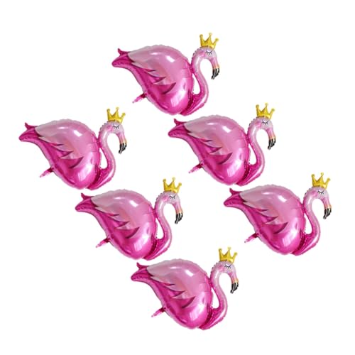 BCOATH 6 Stück Teiliges Flamingo Aluminiumfolie Ballon Langlebige Hawaii Party Dekoration Leuchtende Farben Großformatig Luftdicht als Fotohintergrund und Partyaccessoire BCOATH 6 Stück Teiliges Flamingo Aluminiumfolie Ballon Langlebige Hawaii Party Dekoration Leuchtende Farben Großformatig Luftdicht als Fotohintergrund und Partyaccessoire von BCOATH