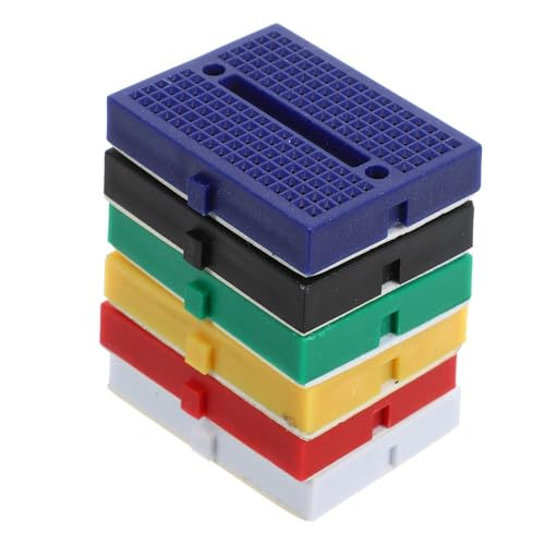 BCOATH 6 Stück Teiliges Mini Breadboard Lötfrei Kleine Steckplatine für Wissenschaftliche Experimente Labor Prototypen DIY Schaltungen Praktisch Robust Langlebig von BCOATH