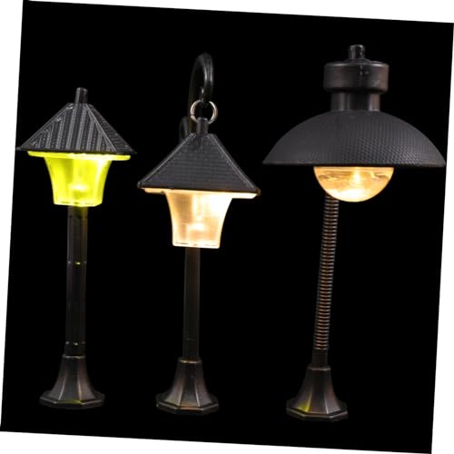 BCOATH 6 Stück Teiliges Miniatur Straßenlampen Modell Vintage Puppenhaus Lampen mit LED Micro Landscape Light Decor für Modellbau Garten und Eisenbahn Dekorationen BCOATH 6 Stück Teiliges Miniatur Straßenlampen Modell Vintage Puppenhaus Lampen mit LED Micro Landscape Light Decor für Modellbau Garten und Eisenbahn Dekorationen von BCOATH