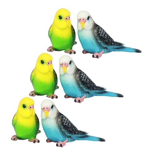 BCOATH 6 Stück Teiliges Realistisches Papageienmodell aus Kunststoff Detailgetreue Vogelspielzeug Figuren für Sichere Leichte Simulation Kleiner Wildvögel als Gartendekoration und BCOATH 6 Stück Teiliges Realistisches Papageienmodell aus Kunststoff Detailgetreue Vogelspielzeug Figuren für Sichere Leichte Simulation Kleiner Wildvögel als Gartendekoration und von BCOATH