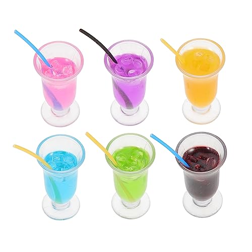 BCOATH 6Stücke Miniatur Cocktail Modelle aus Lustige Küchenzubehör Spielzeuge für Kreative Deko für Puppenhäuser und Partys Langlebige für Lebendige Atmosphären von BCOATH