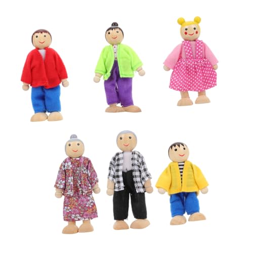 BCOATH 6er Set Naturholz Puppen Familienfigur Dekorationsset DIY Modellfiguren Für Puppenhaus Und Miniatur Landschaften Ideal Für Kinderzimmer Und Kreatives BCOATH 6er Set Naturholz Puppen Familienfigur Dekorationsset DIY Modellfiguren Für Puppenhaus Und Miniatur Landschaften Ideal Für Kinderzimmer Und Kreatives von BCOATH