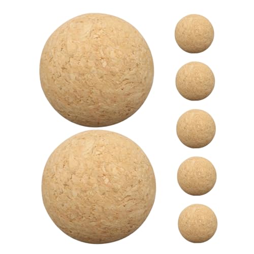BCOATH 7 Stück Teiliges Kleine Tischfußballbälle aus Langlebigem Kork für Vielseitig Einsetzbar für Zuhause Büro und Freizeit Leichte Mini Fußballbälle als Zubehör für Foosball Tische von BCOATH