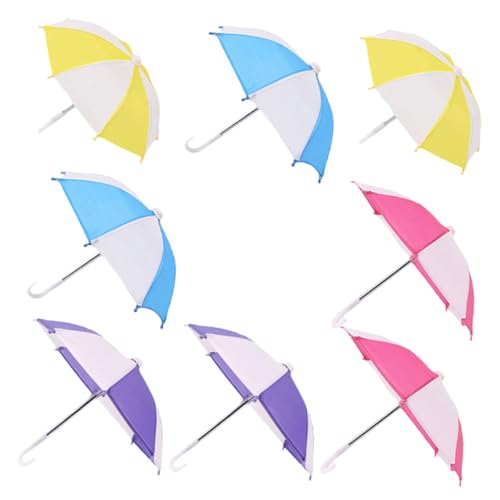 BCOATH 8 Stück Teiliges Mini Bunte Puppenschirme Detailgetreu Wetterfest für Puppenhaus Dekoration mit Vielfältigen Farben für Sammler und Kreative Fotografie BCOATH 8 Stück Teiliges Mini Bunte Puppenschirme Detailgetreu Wetterfest für Puppenhaus Dekoration mit Vielfältigen Farben für Sammler und Kreative Fotografie von BCOATH