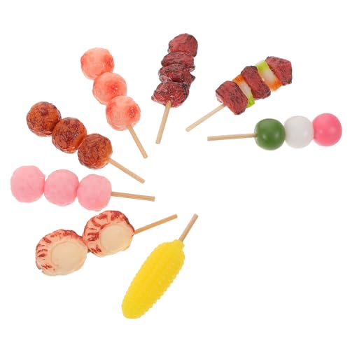BCOATH 8-teiliges realistisches Mini-Lebensmittelspielzeug: 2,7 x 0,7 x 0,5 Zoll große Grillspieße und gegrillte Lebensmittelmodelle – Rollenspiel für Kinder – Kabob-Miniatur-Foto-Requisiten BCOATH 8-teiliges realistisches Mini-Lebensmittelspielzeug: 2,7 x 0,7 x 0,5 Zoll große Grillspieße und gegrillte Lebensmittelmodelle – Rollenspiel für Kinder – Kabob-Miniatur-Foto-Requisiten von BCOATH