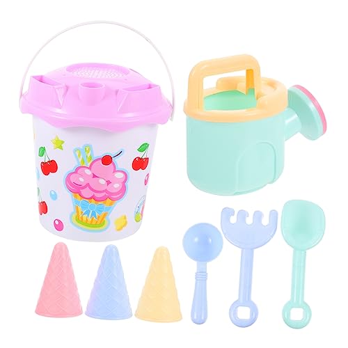 BCOATH 8Stücke Mini Sand Eimer Set für Teiliges Kreatives Strandspielzeug für Jungen für Strand Garten und Sandkasten Leicht und Handlich von BCOATH