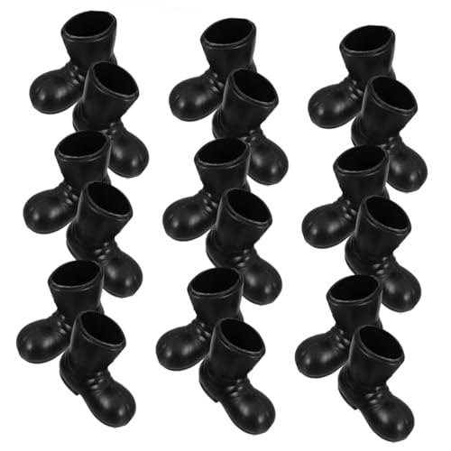BCOATH 9 Paare Mini Santa Claus Stiefel aus Kunststoff Miniatur Weihnachtsstiefel für Puppenhäuser Vielseitige Weihnachtsdekoration Handliche Micro Boots für DIY Bastelprojekte und von BCOATH