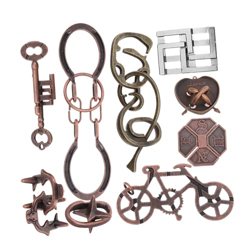 BCOATH 9 Stück Teiliges Luban Lock Geduldsspiel aus Metall Anspruchsvolles Denkspiel für Erwachsene Interaktives Brain Teaser Puzzle zur Konzentrationsförderung und Unterhaltung bei BCOATH 9 Stück Teiliges Luban Lock Geduldsspiel aus Metall Anspruchsvolles Denkspiel für Erwachsene Interaktives Brain Teaser Puzzle zur Konzentrationsförderung und Unterhaltung bei von BCOATH