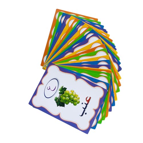BCOATH Arabische Lernkarten für Kindergartenkinder Sensorische Flash Cards für Hand Auge koordination Farb Worterkennung Kognitives Lernspielzeug für Jungen und Mädchen von BCOATH
