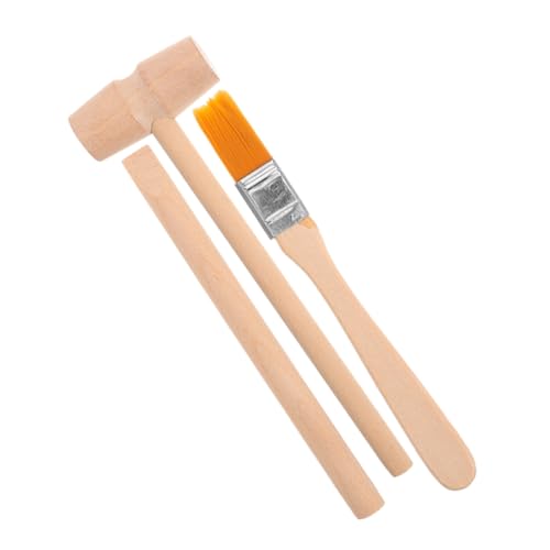 BCOATH Ausgrabungsset Holzwerkzeug mit Kleinem Hammer Meißel und Pinsel Pädagogisches Edelstein für Jungen und Mädchen Kreativität und Feinmotorik von BCOATH