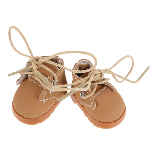 BCOATH Babyschuhe Hübsche Schwarze Puppenschuhe Weiche Simulation Dekorative Kleine Mini Schuhe Für Mädchen Spitze Winzig Elastisch Realistisch E Mail Beige Ausgefallener von BCOATH
