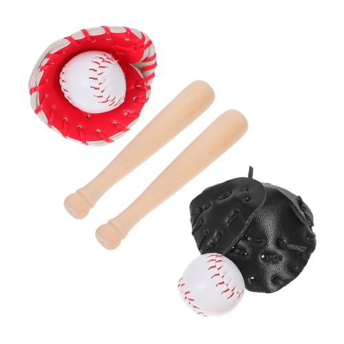 BCOATH Baseball Pole Handschuh Modellzubehör Miniatur Dekorativer Mini Baseballhandschuh Kleiner Fausthandschuh Erste Handschuhe Schwarz Mittel Winziger Indoor Stick von BCOATH
