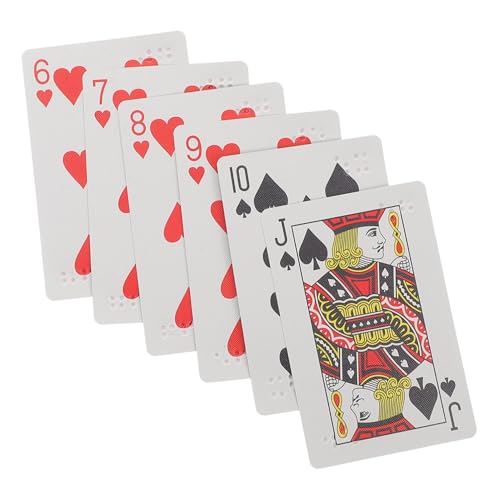 BCOATH Braille Spielkarten mit erhabener Blindenschrift für einfache Handhabung unterstützendes Kartenspiel für sehbehinderte Erwachsene und inklusive Poker Spiele zugänglich für BCOATH Braille Spielkarten mit erhabener Blindenschrift für einfache Handhabung unterstützendes Kartenspiel für sehbehinderte Erwachsene und inklusive Poker Spiele zugänglich für von BCOATH