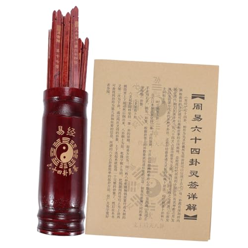 BCOATH Chinesische Wahrsagestäbchen mit und Aufbewahrungsbecher Tragbare Divinationsstäbe für Zuhause und Büro Einzigartiges Feng Shui Glücksspiel Zubehör von BCOATH