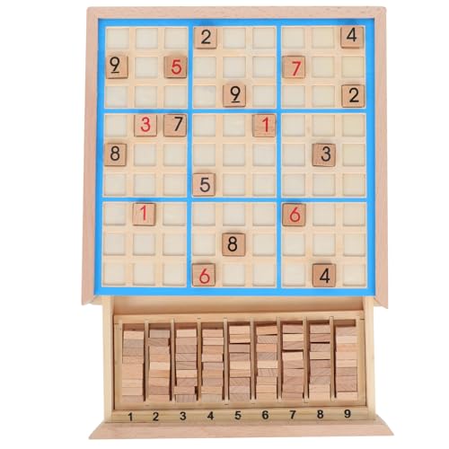 BCOATH Educational Sudoku Puzzle Spiel mit Schublade Logisches Fördern Klassisches Brettspiel für Blau von BCOATH
