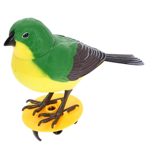BCOATH Elektrisches Vogelspielzeug mit Realistischem Gesang Interaktives Kunststoff vogelfiguren Ornament Sicherer Plastik spielvogel für Heimdekoration und Hörfähigkeit Zufällige Farbe von BCOATH