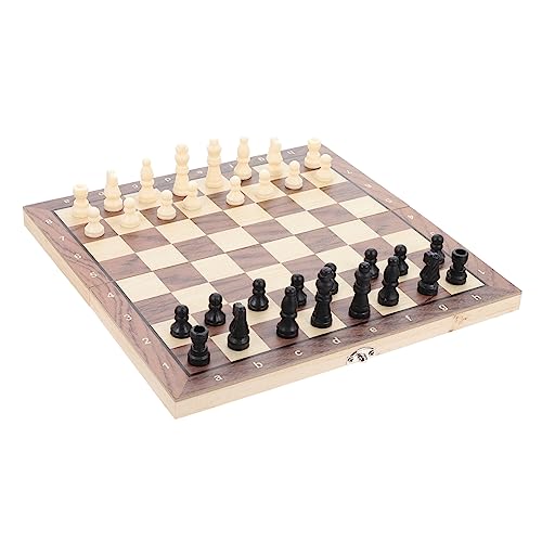 BCOATH Faltbares Holz Schachspiel Tragbares Westliches Schach und Dame Brett Langlebig Praktisch für Familien für Indoor und Outdoor Spielspaß BCOATH Faltbares Holz Schachspiel Tragbares Westliches Schach und Dame Brett Langlebig Praktisch für Familien für Indoor und Outdoor Spielspaß von BCOATH
