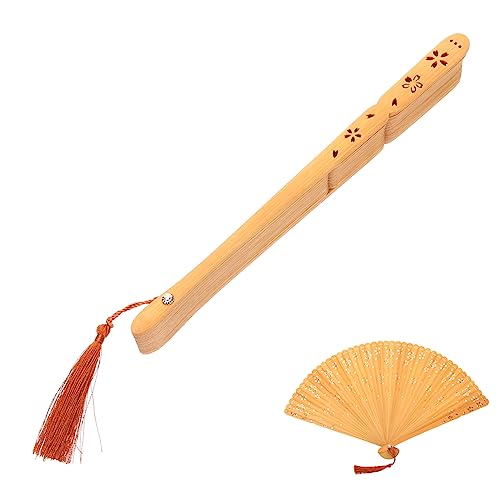 BCOATH Faltfächer mit Quaste Chinesischer Handfächer Handgefertigt Dekorativ für Tanz Sommerreisen und Fotografie Vintage Design von BCOATH